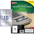 Avery Heavy Duty ID Label L6012 Silver Laser 96x50.8mm 10 Labels Per sheet, 20 Sheets Pack